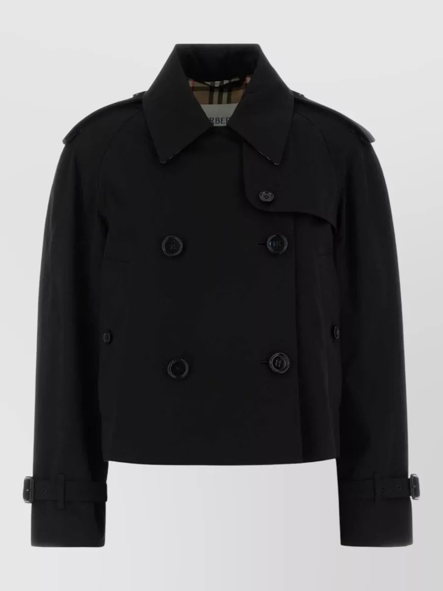 Burberry cotton cropped double-breasted trench jacket