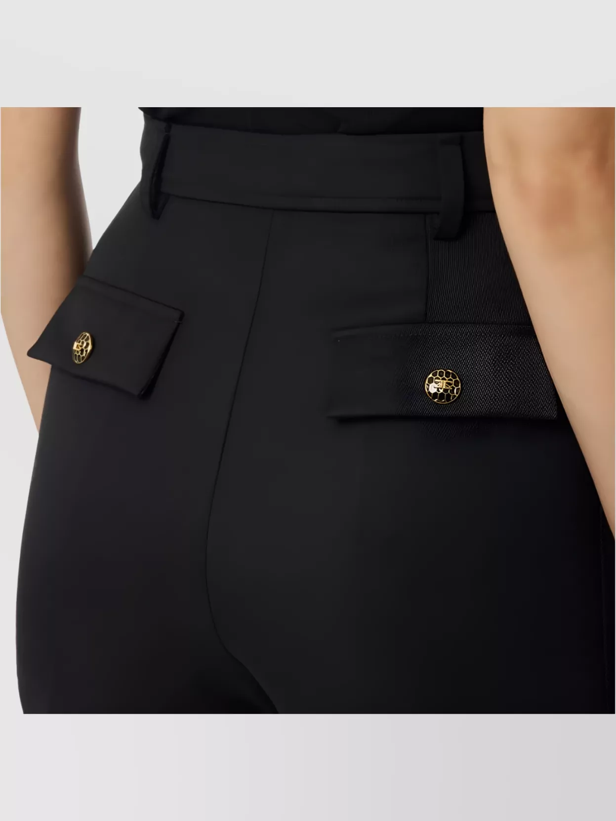 Elisabetta Franchi High-waisted Fitted Shorts Featuring Back Pockets