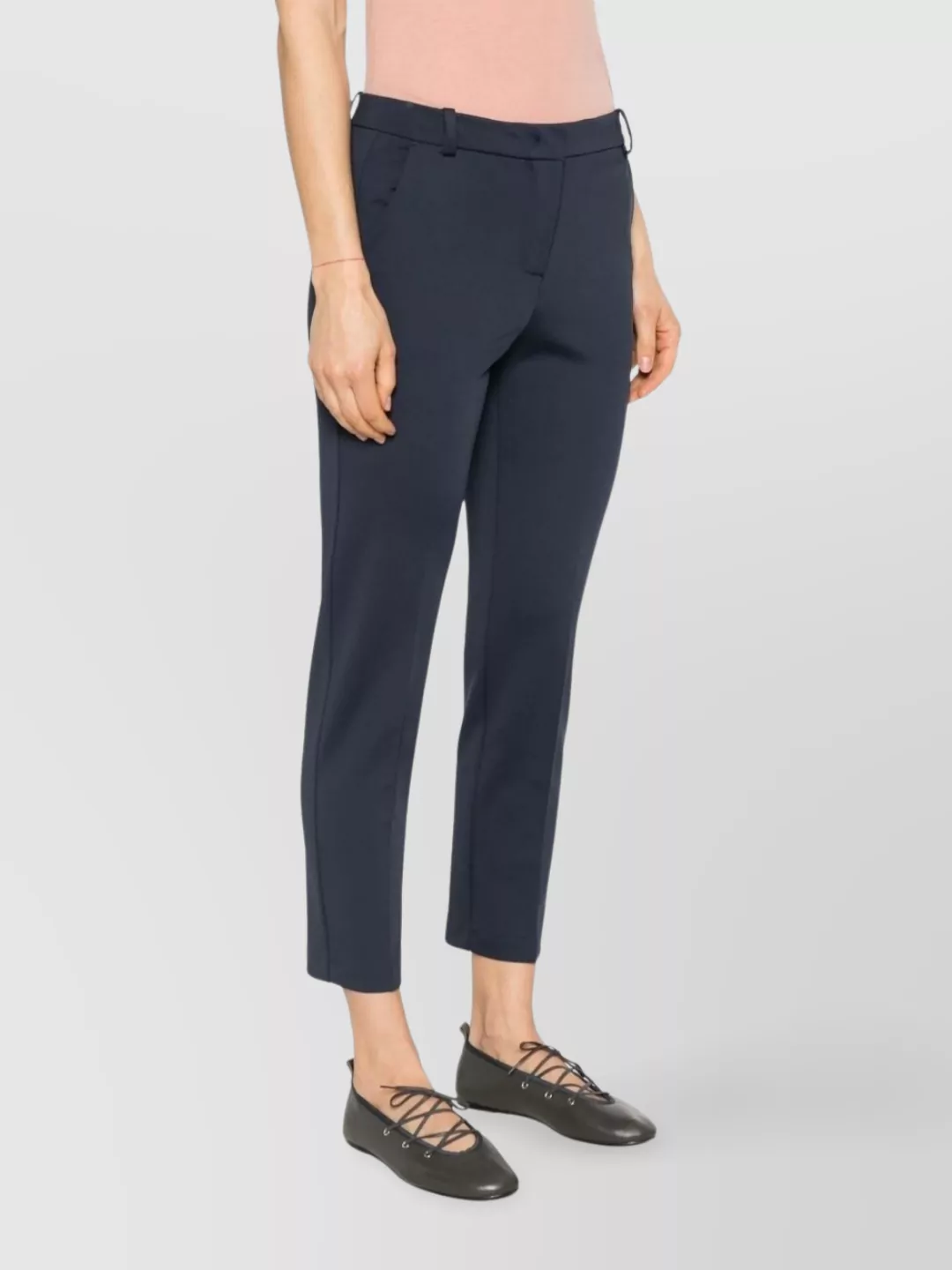 PINKO BEAUTIFUL TROUSERS WITH BELT LOOPS AND POCKETS