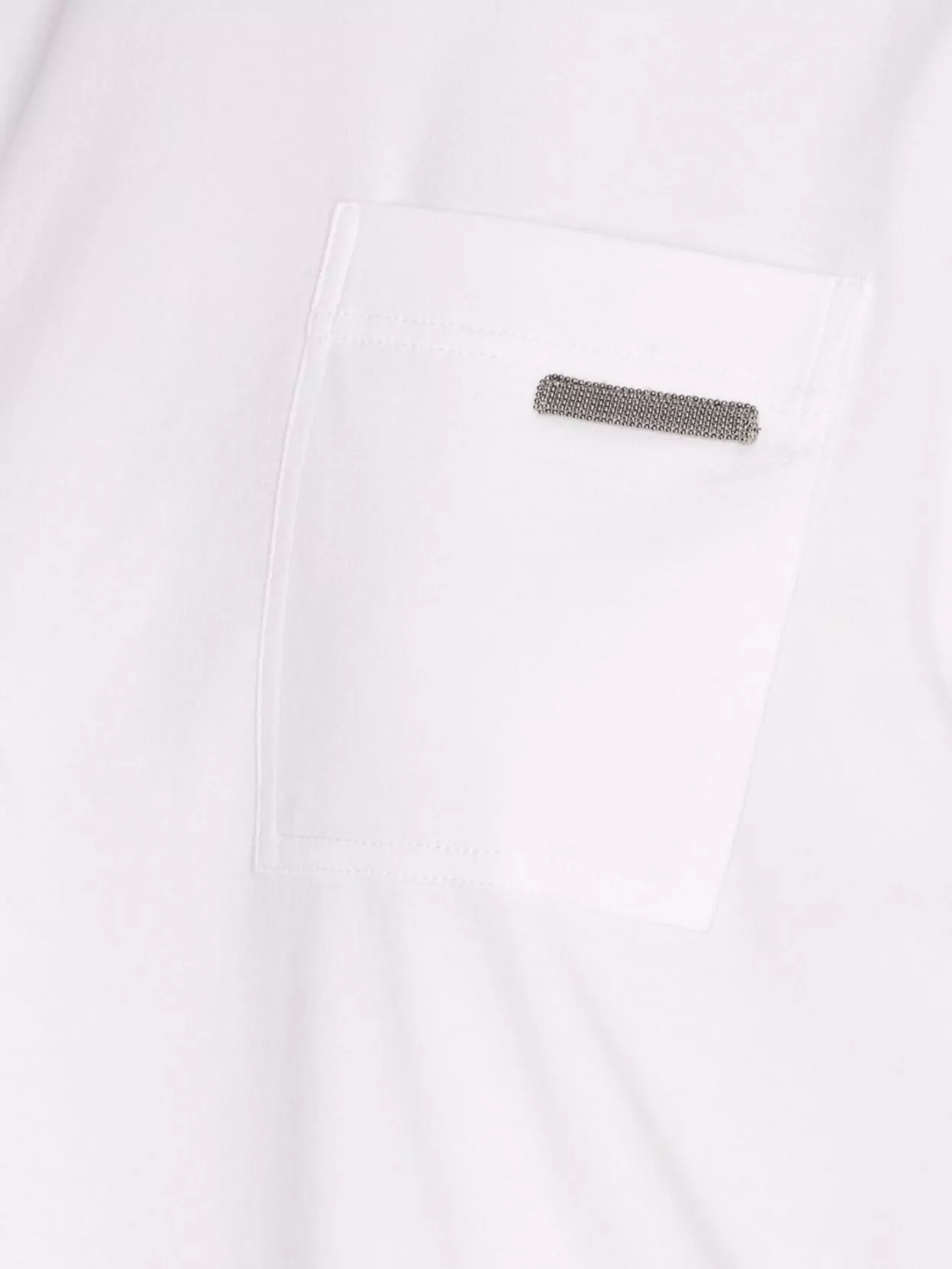 Brunello Cucinelli Short Sleeve Top Featuring Pocket Detail