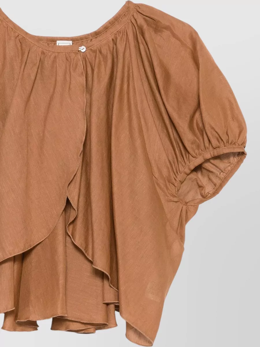 120% Lino Linen Cropped Blouse