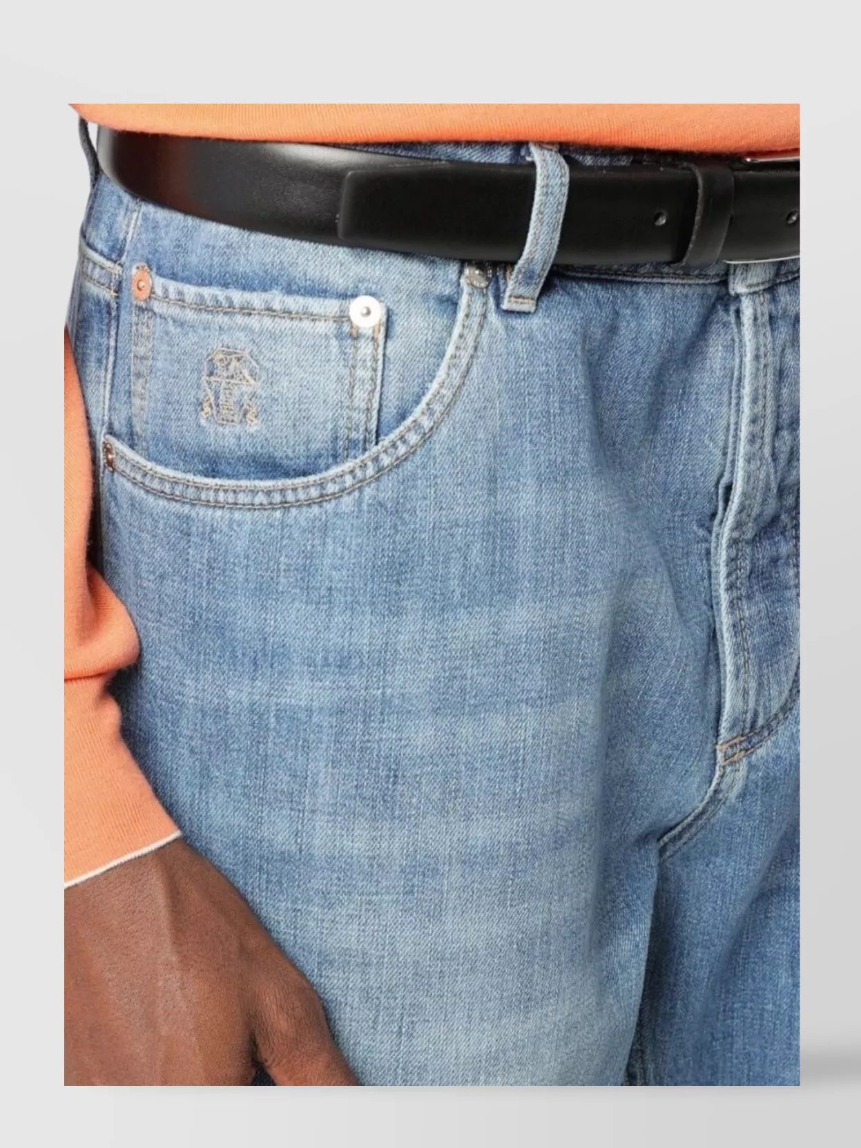 Brunello Cucinelli Mid-Rise Straight Leg Denim Trousers