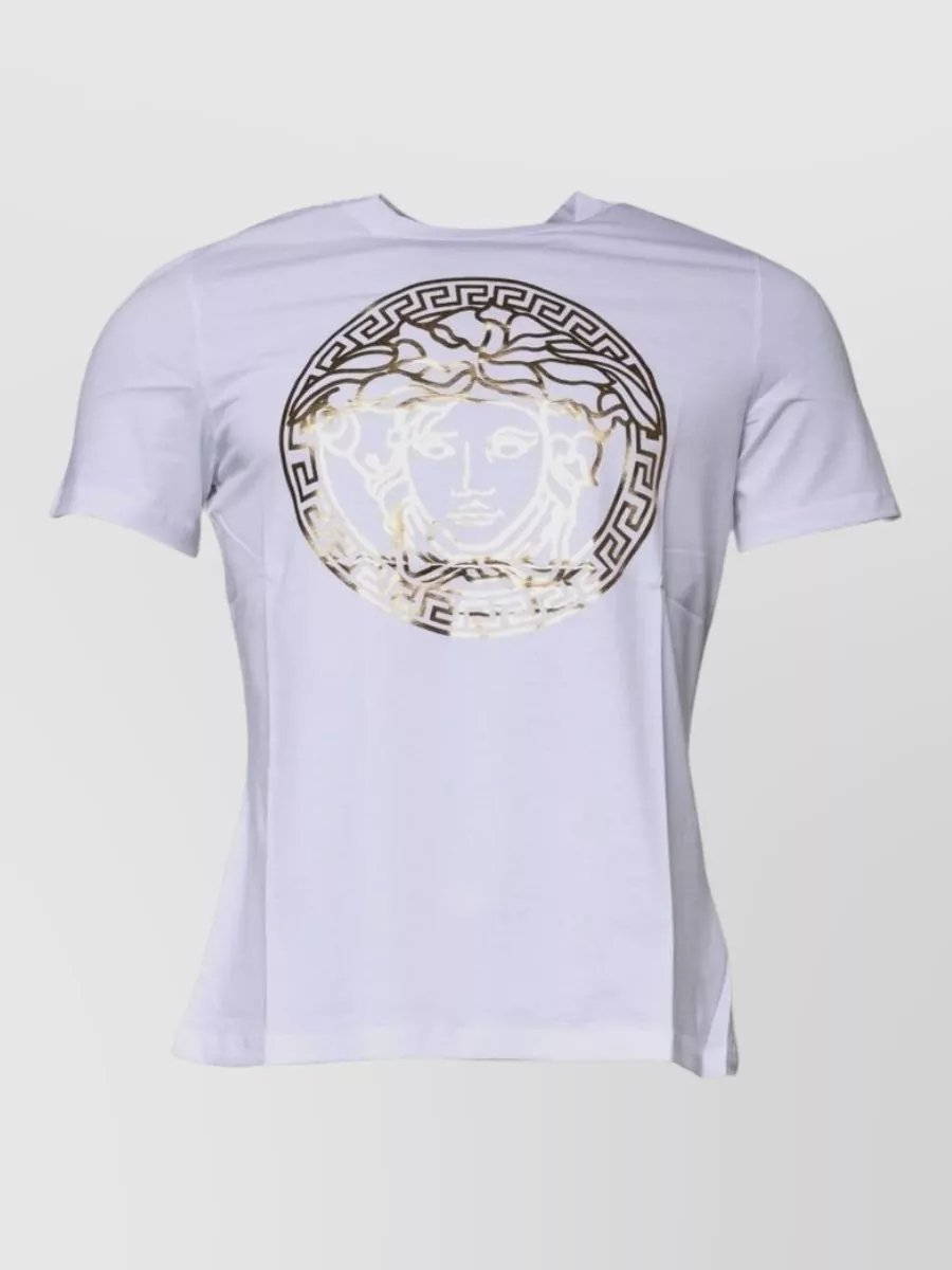Versace cotton medusa print crew neck t-shirt
