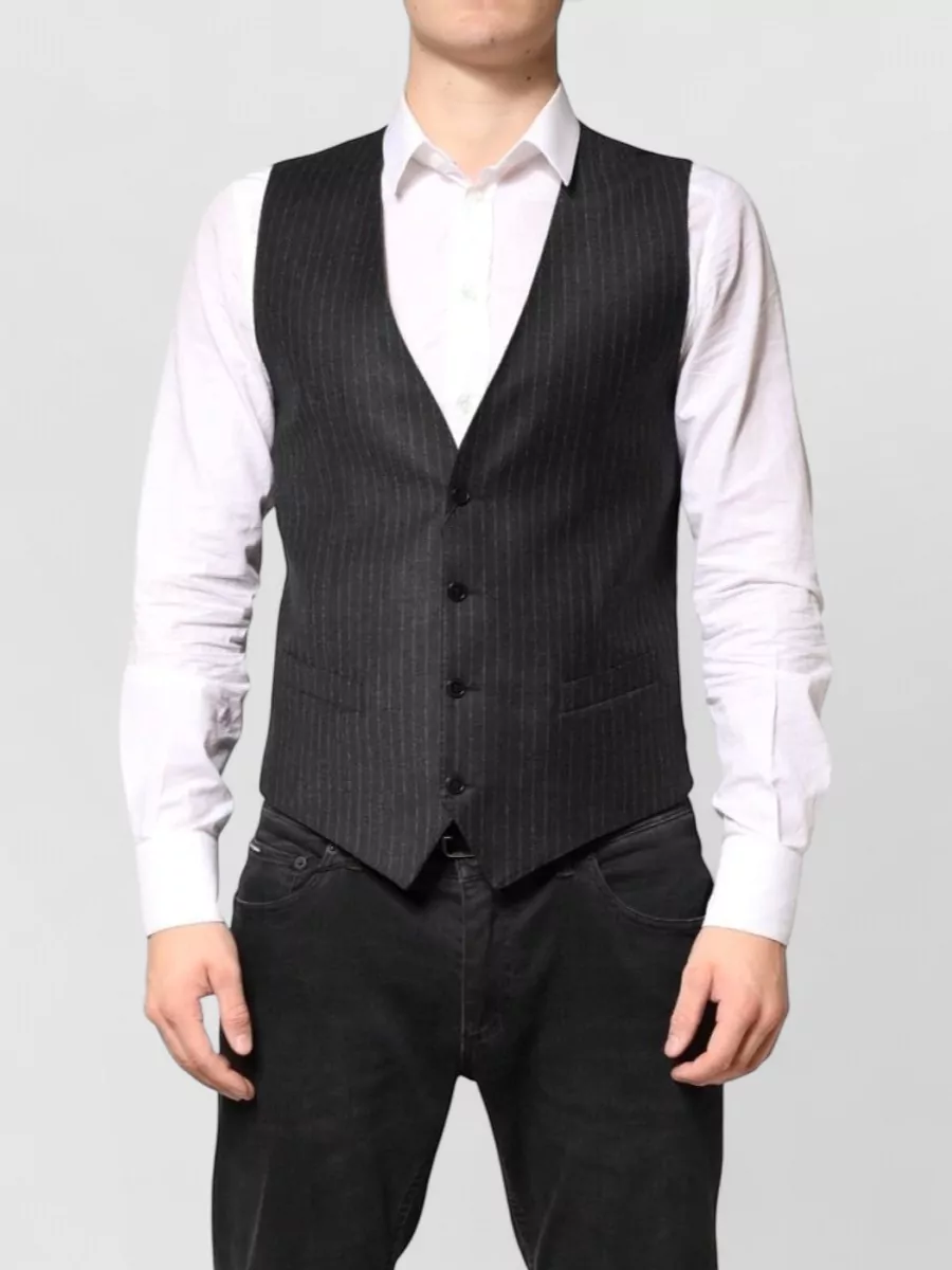 Dolce&Gabbana striped virgin wool waistcoat