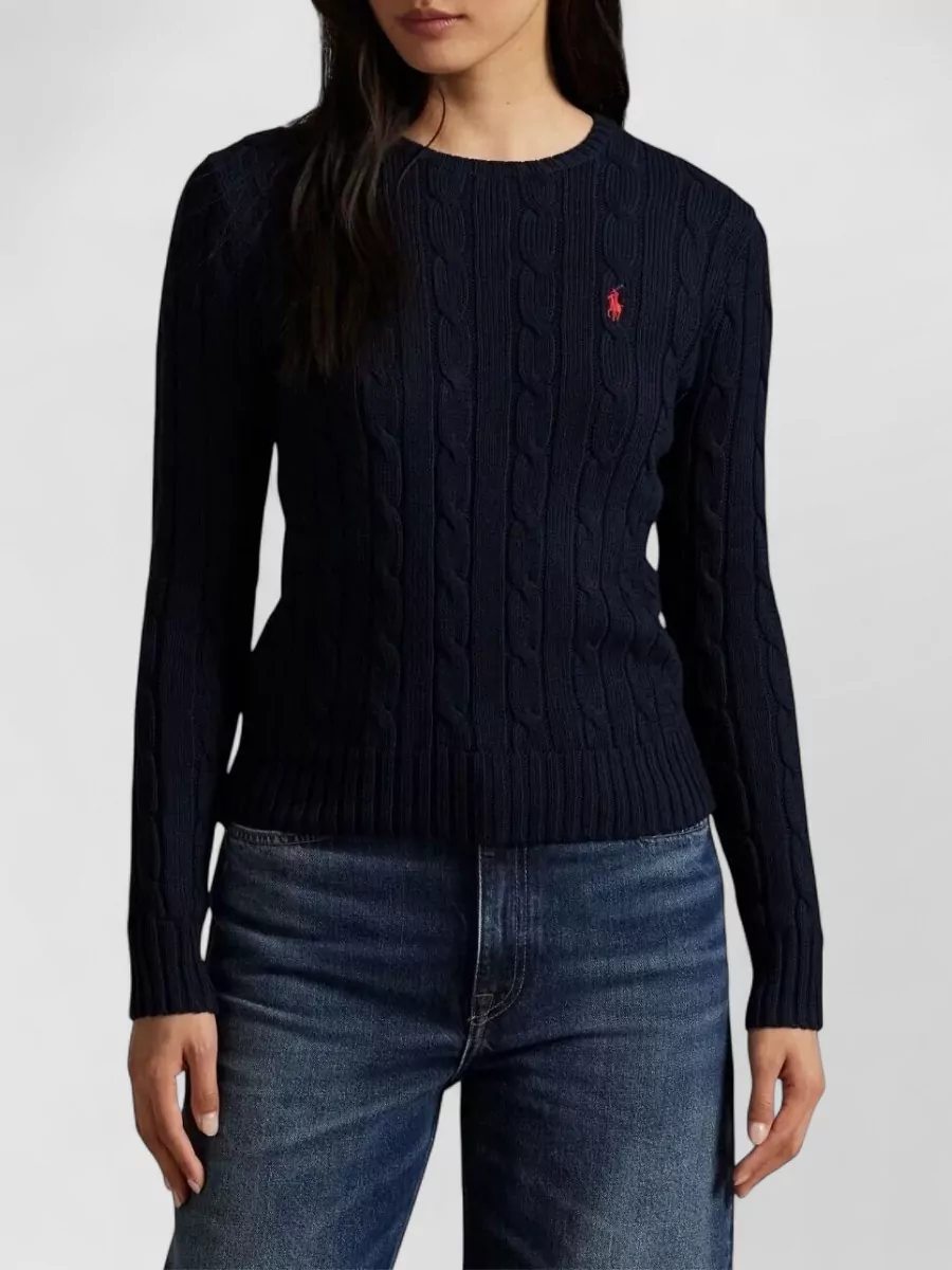 Polo Ralph Lauren Cable-Knit Slim-Fit Cotton Crew-Neck Jumper