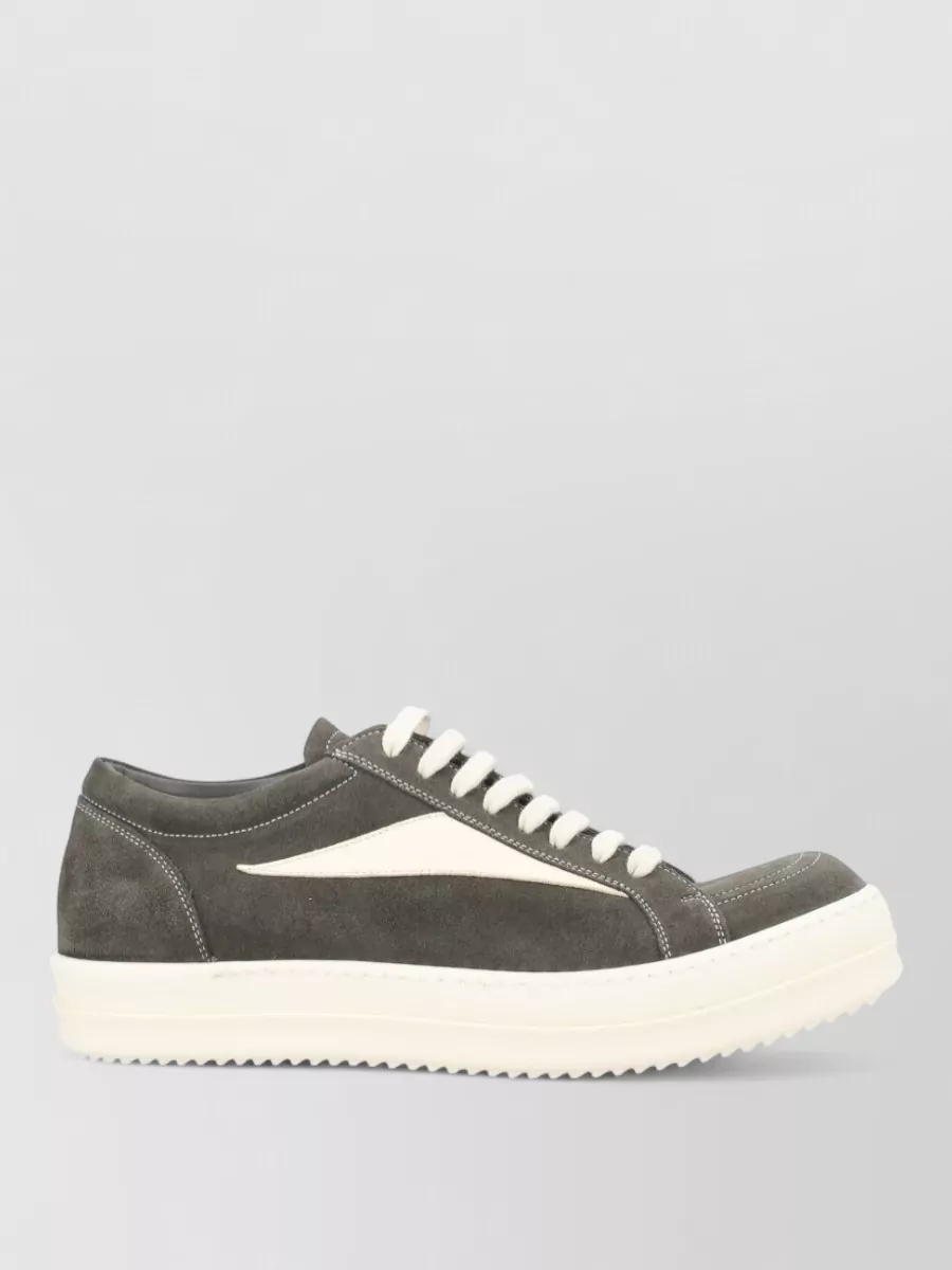 Rick Owens Leather Low-Top Sneakers