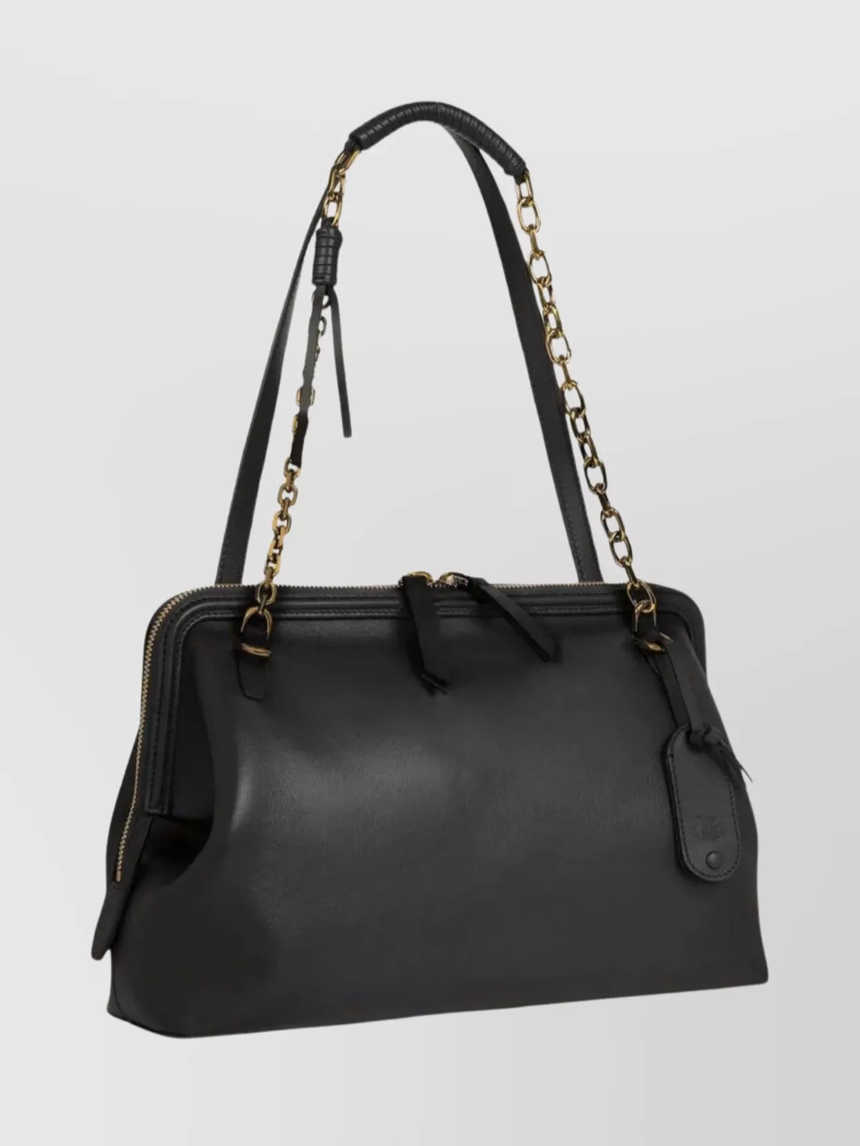 Etro Shoulder Bag With Chain Handle And Label Holder