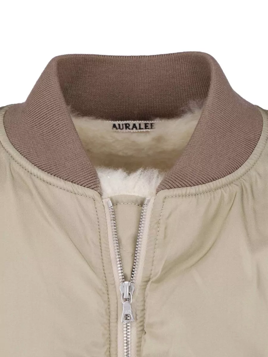Auralee Leather Padded Coat