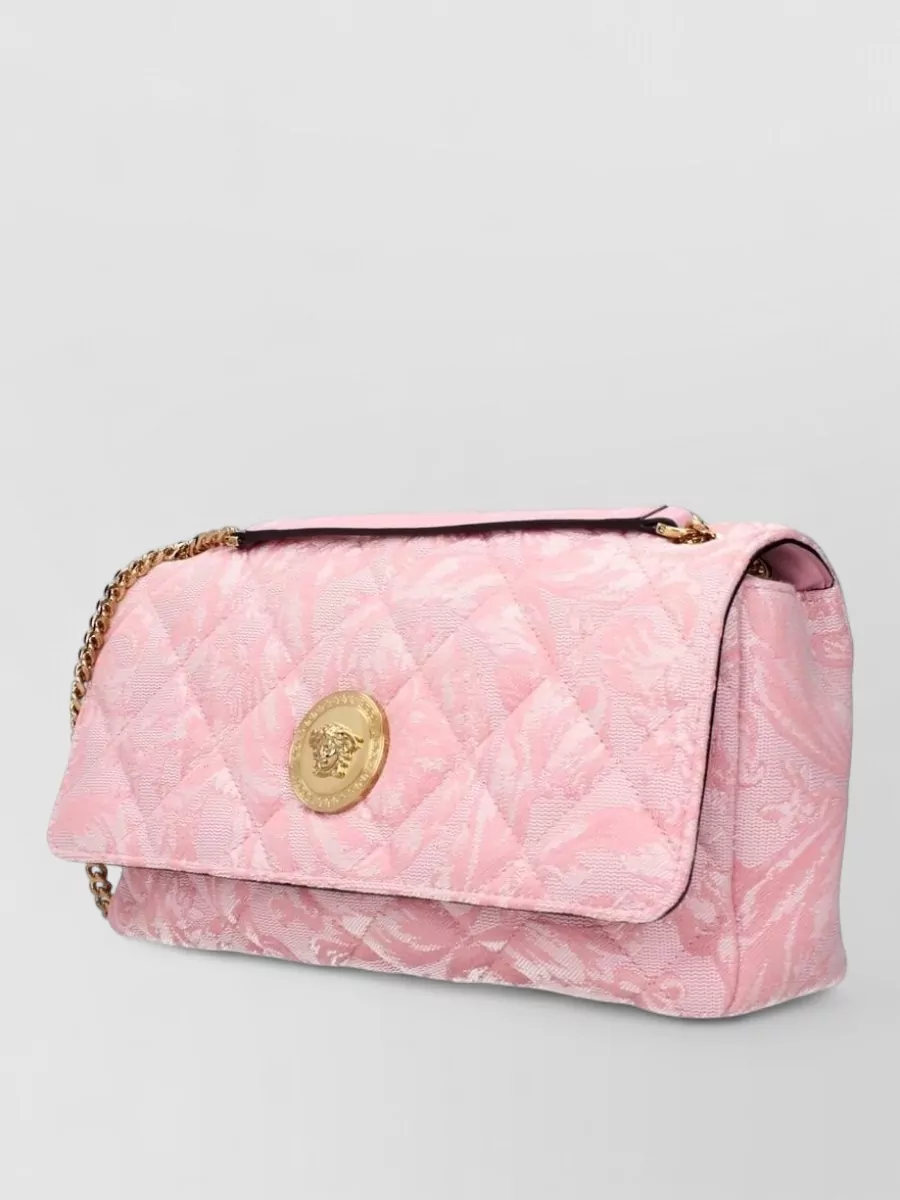 Versace Quilted Fabric Shoulder Bag