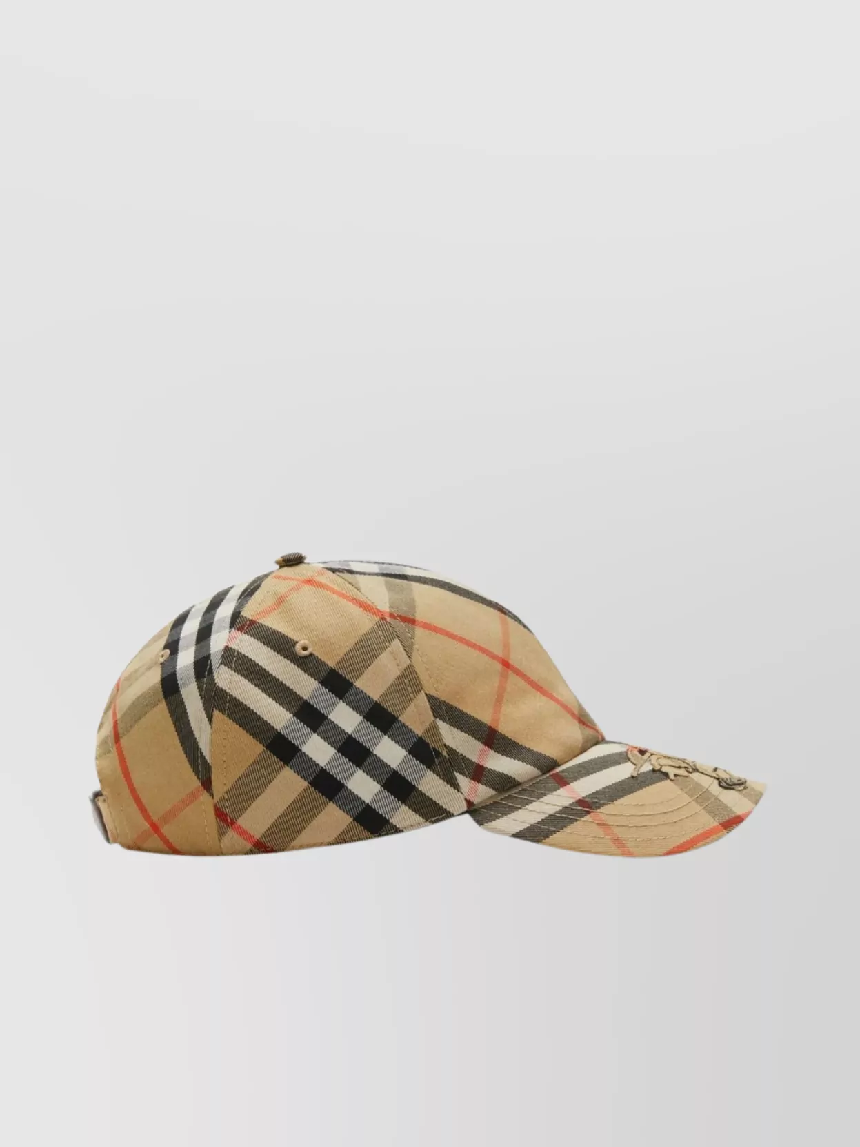 Burberry Round Crown Checked Baseball Cap