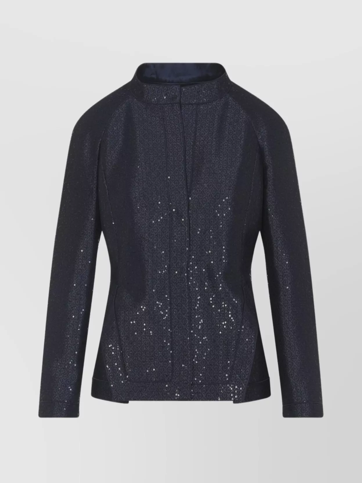 Giorgio Armani Tailored Jacket Sequin Embellishments In Blue