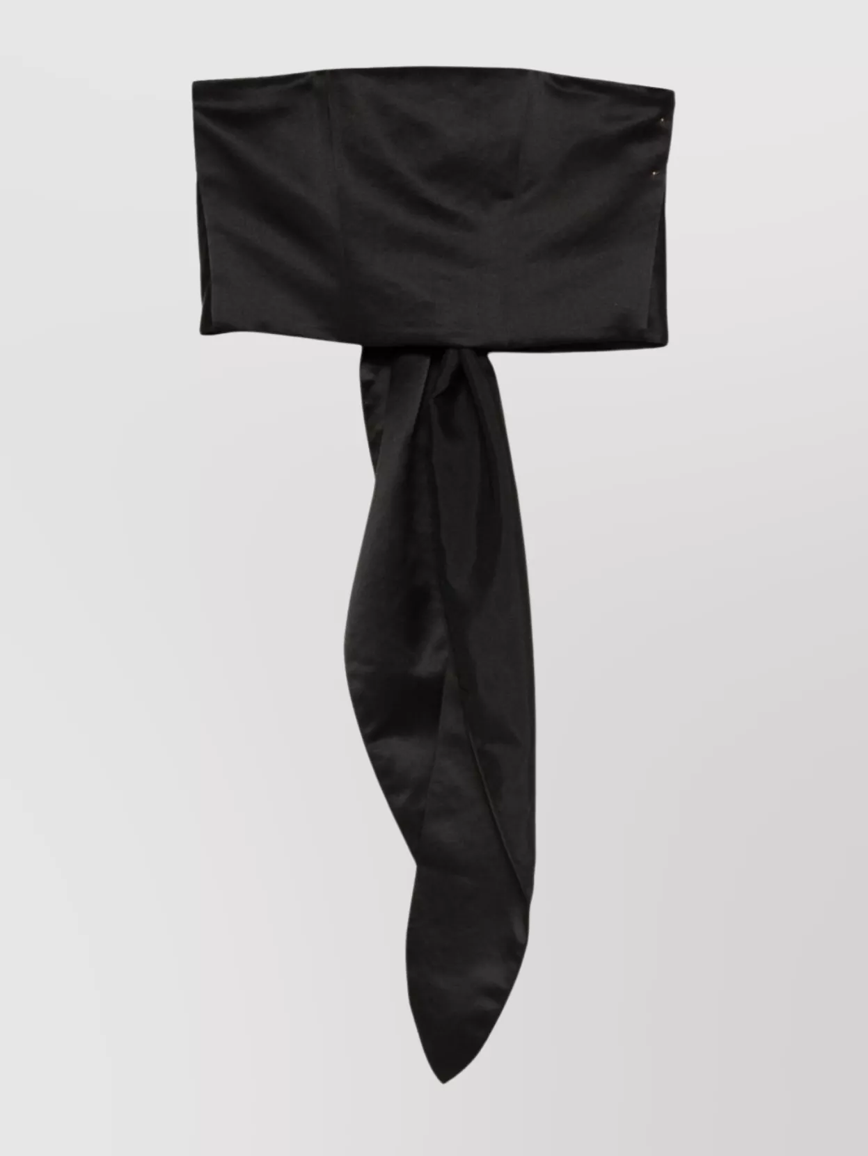 Forte Forte Strapless Satin Bandeau Top With Draped Detail