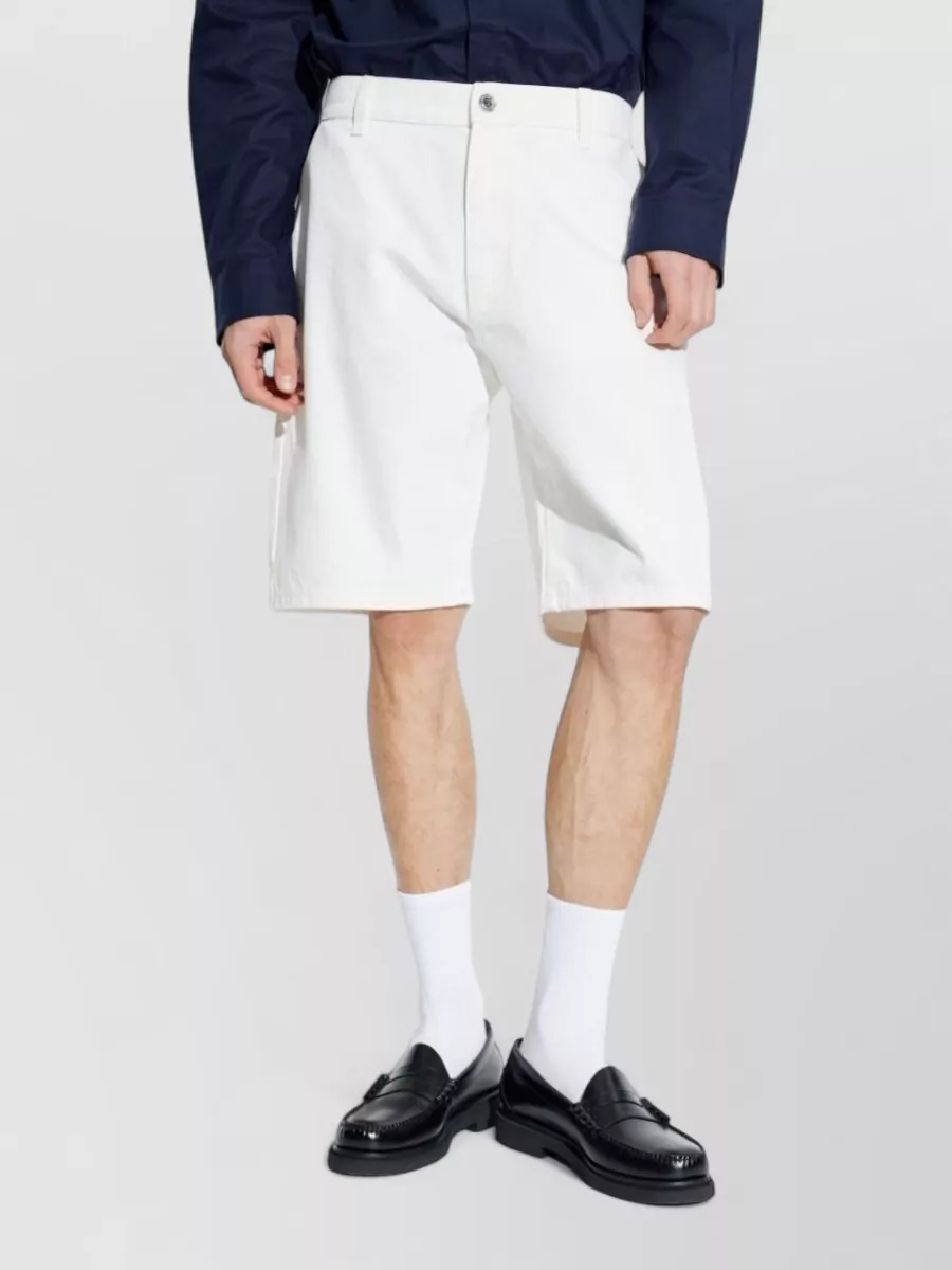 Balmain Tailored Shorts Silk Nylon Pockets Belt Loops
