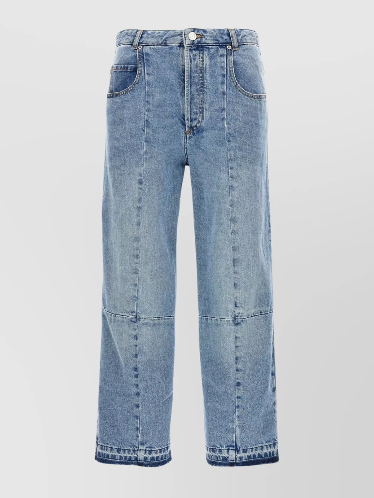 Shop Isabel Marant 'najet' Straight Leg Jeans With Contrast Stitching