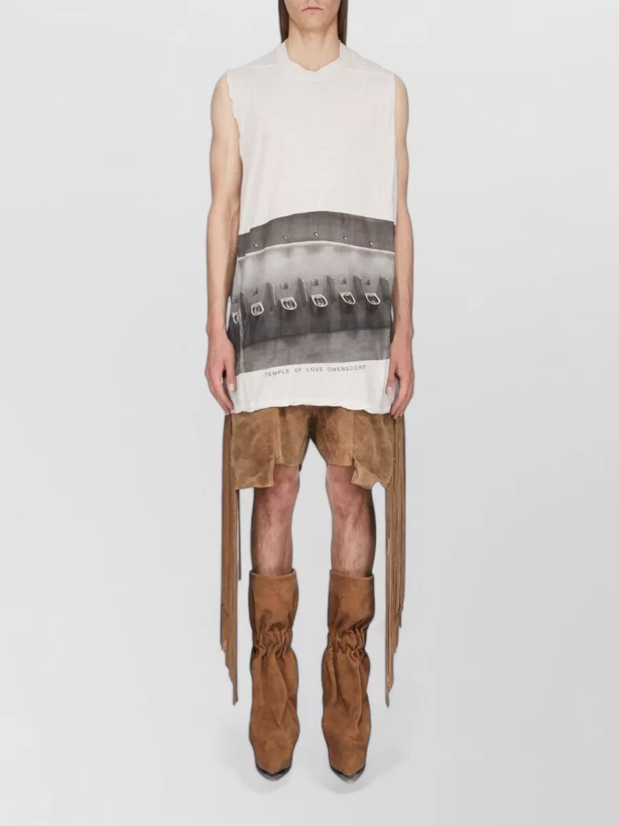 Rick Owens cotton oversized sleeveless t-shirt