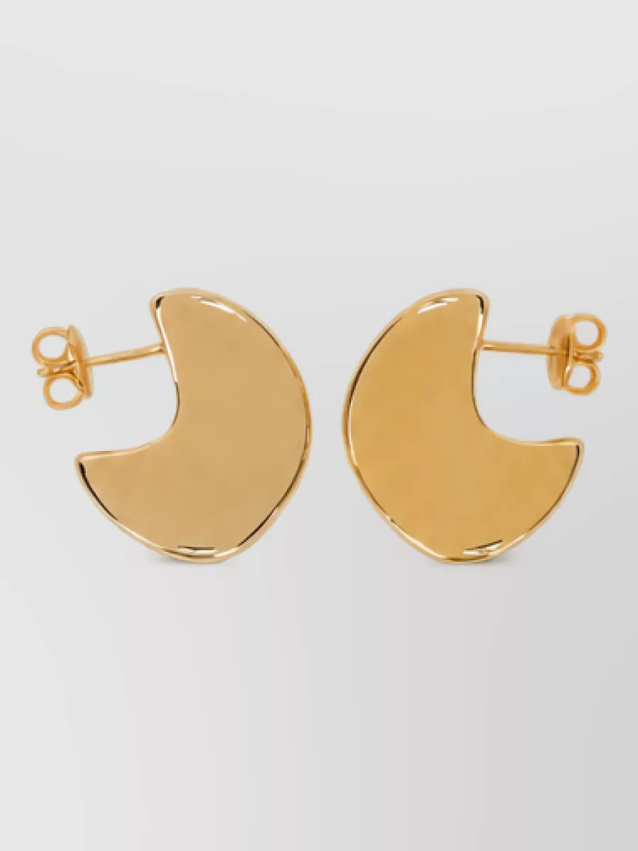 Bottega Veneta sterling silver small disc earrings