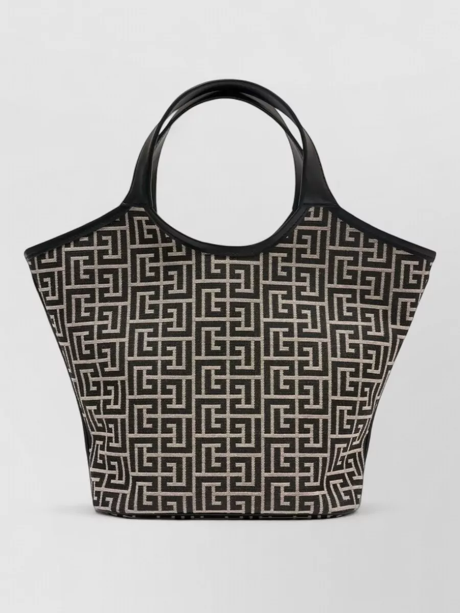 Balmain mini leather tote bag