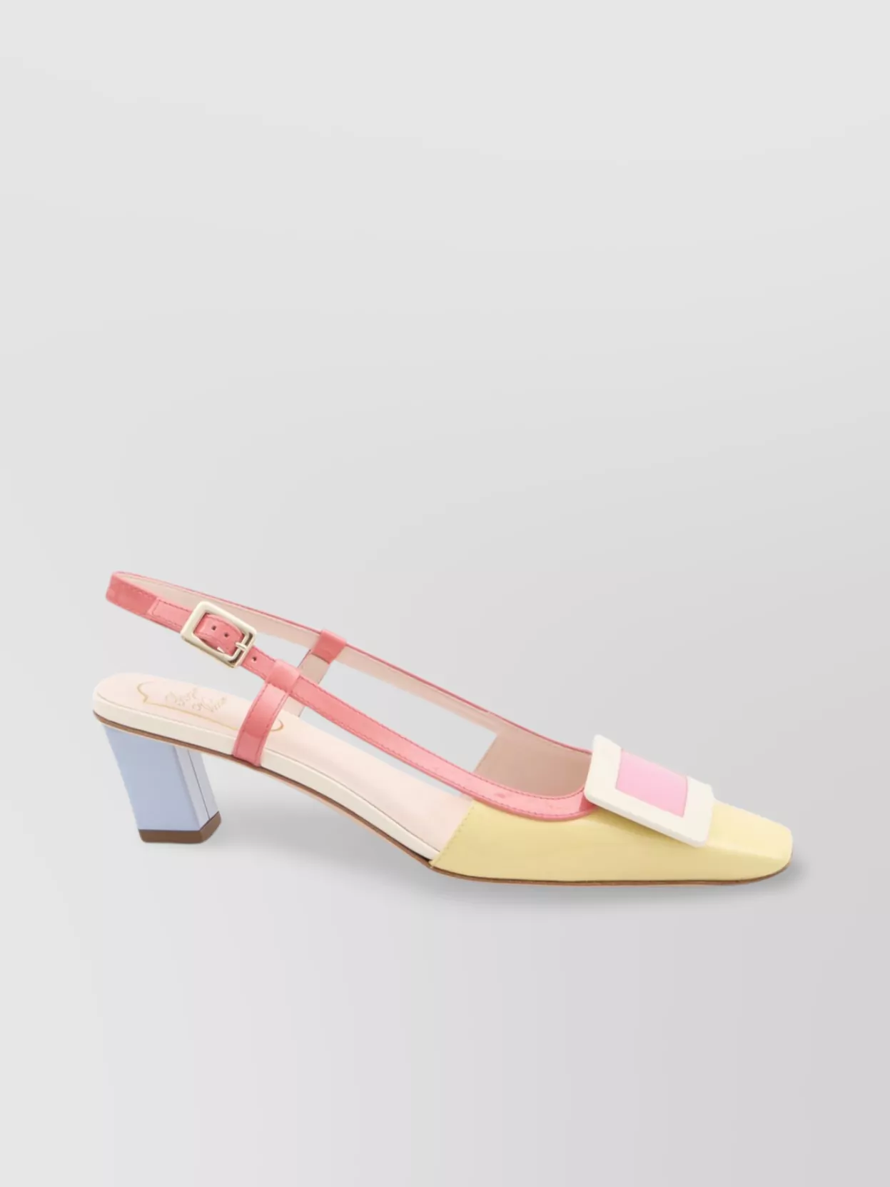 Roger Vivier Vivier Slingback Pumps Square Toe Leather Sole