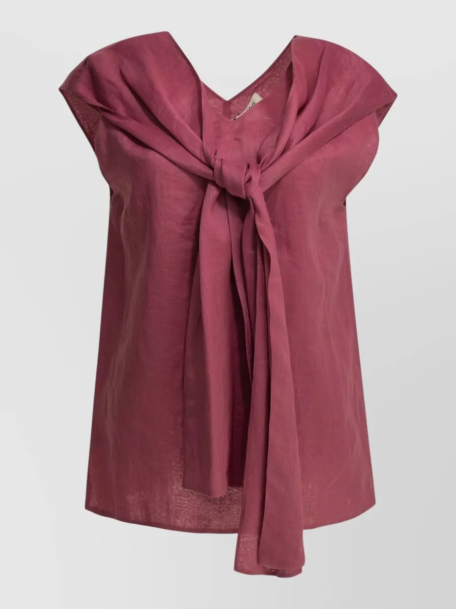 S Max Mara draped ramie blouse