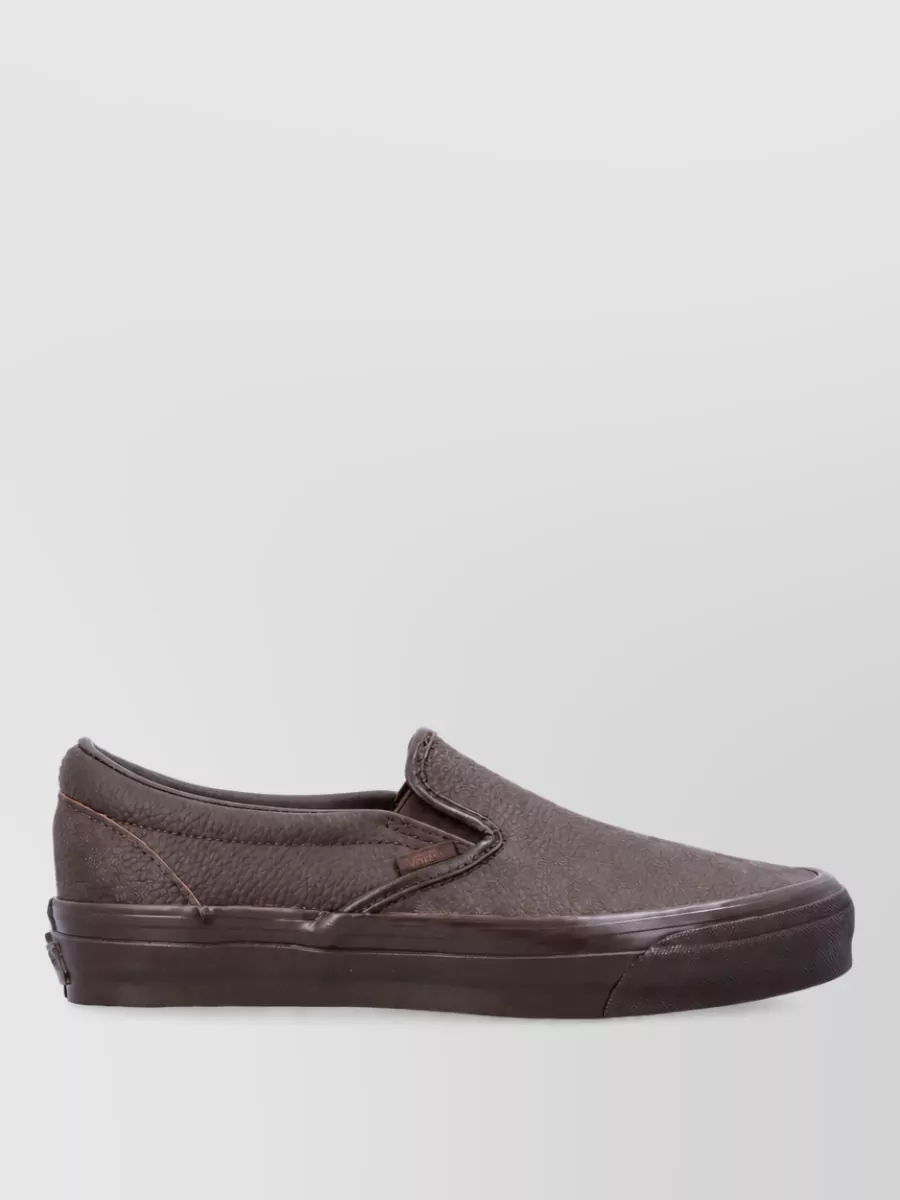 Vans Leather Checkered Slip-On Sneakers