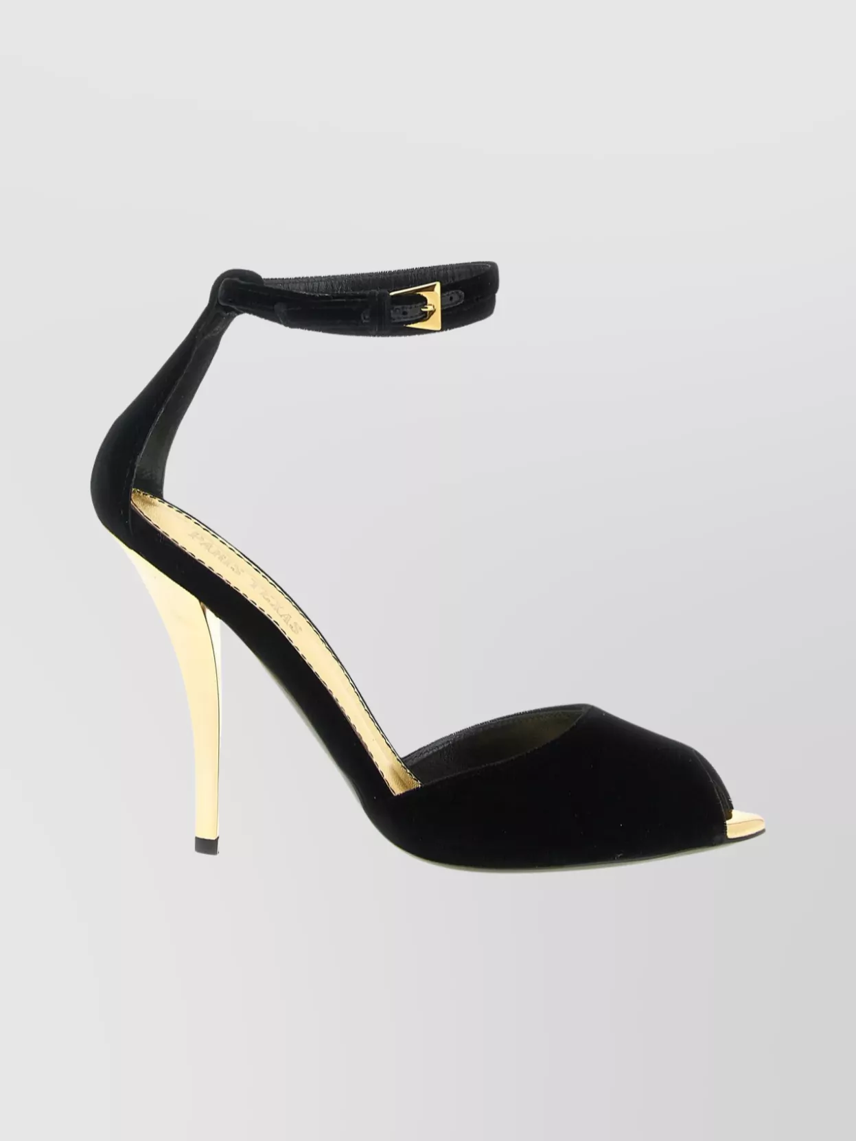Paris Texas Jessica Sandals With Gold Heel And Peep Toe