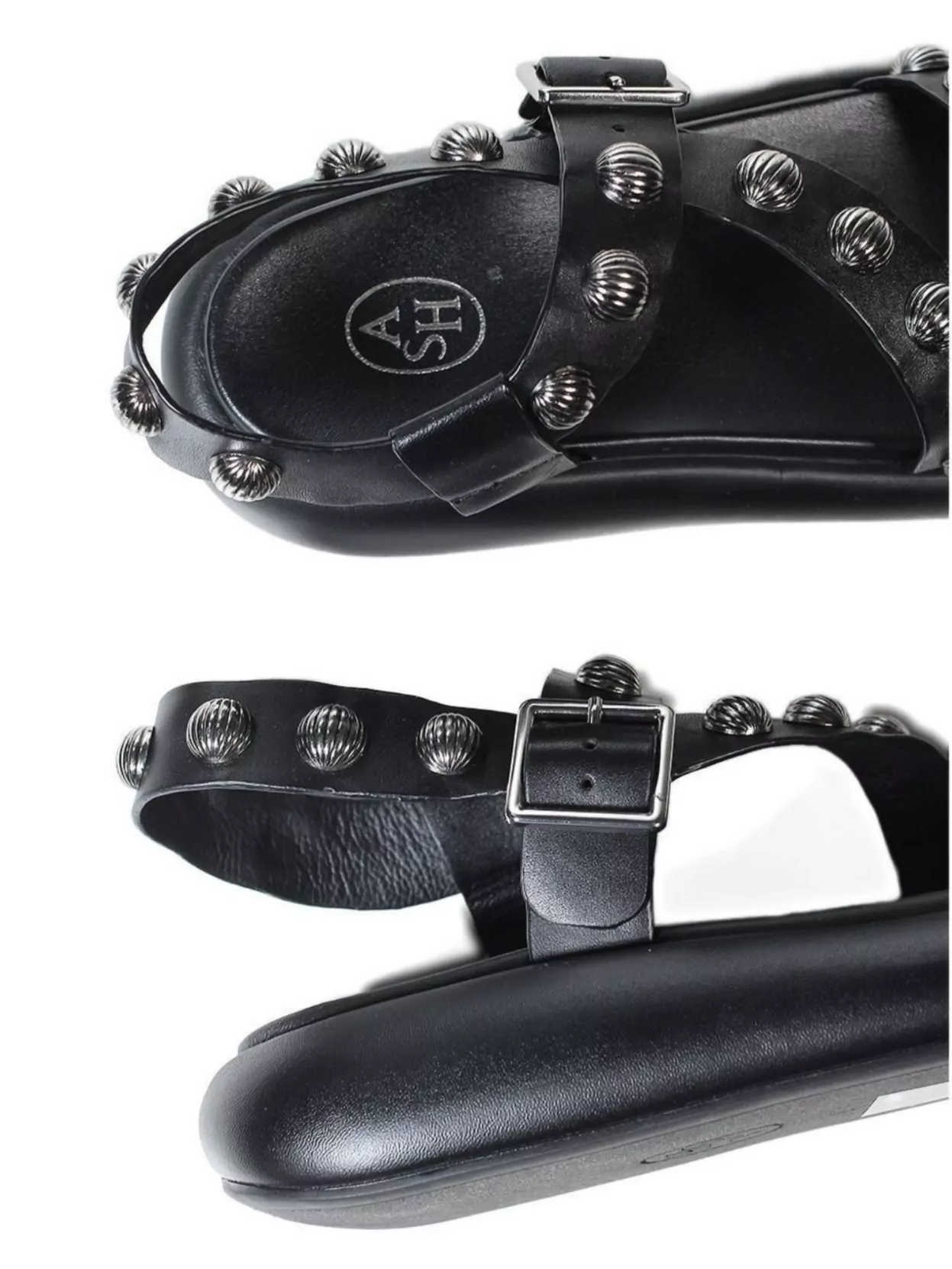 Ash Open Toe Studded Sandals Heel