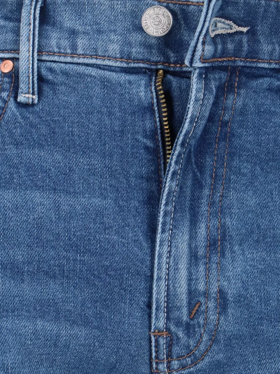 Mother Straight Trousers Belt Loops Back Pockets