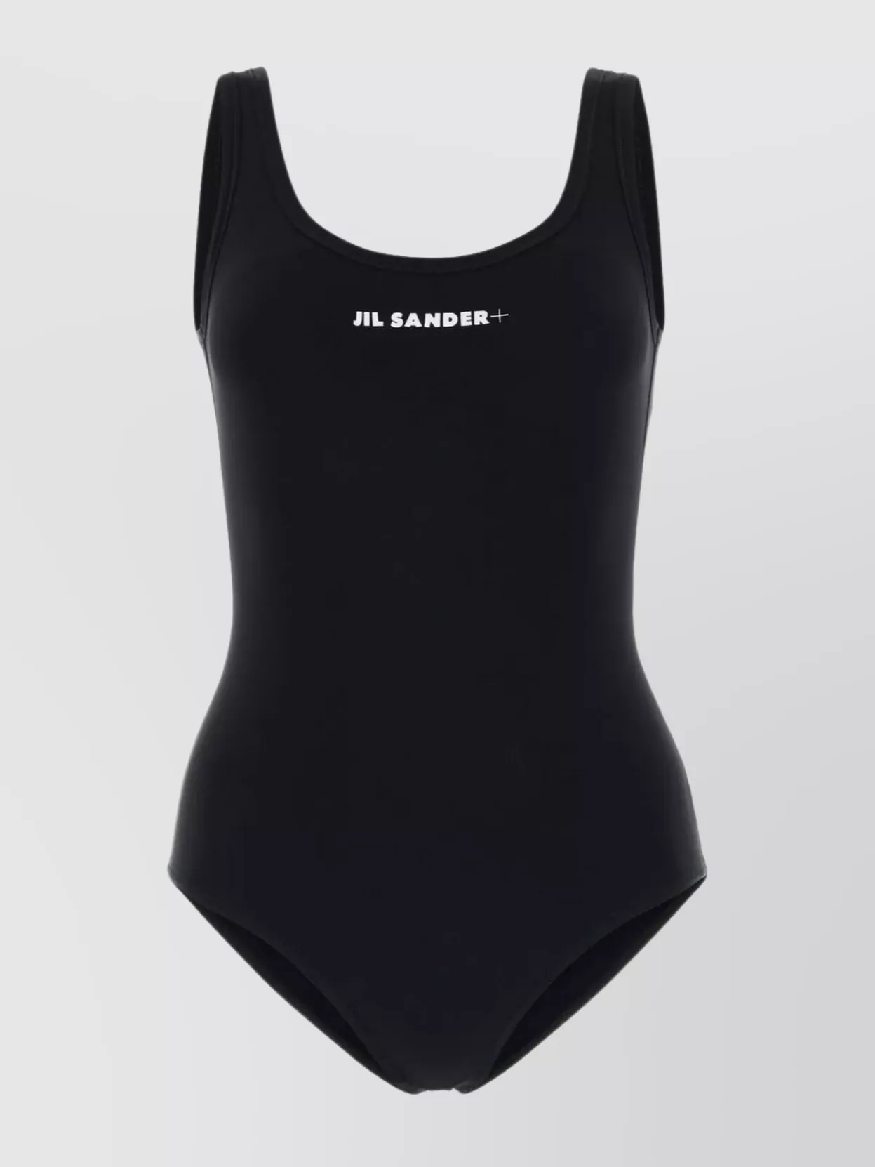 Shop Jil Sander Versatile Neckline Nylon Swimsuit In Black