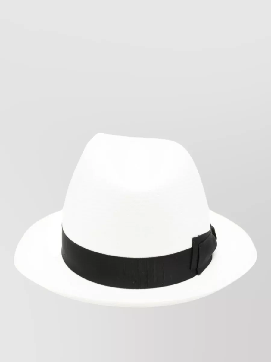 Borsalino Straw Fedora Hat