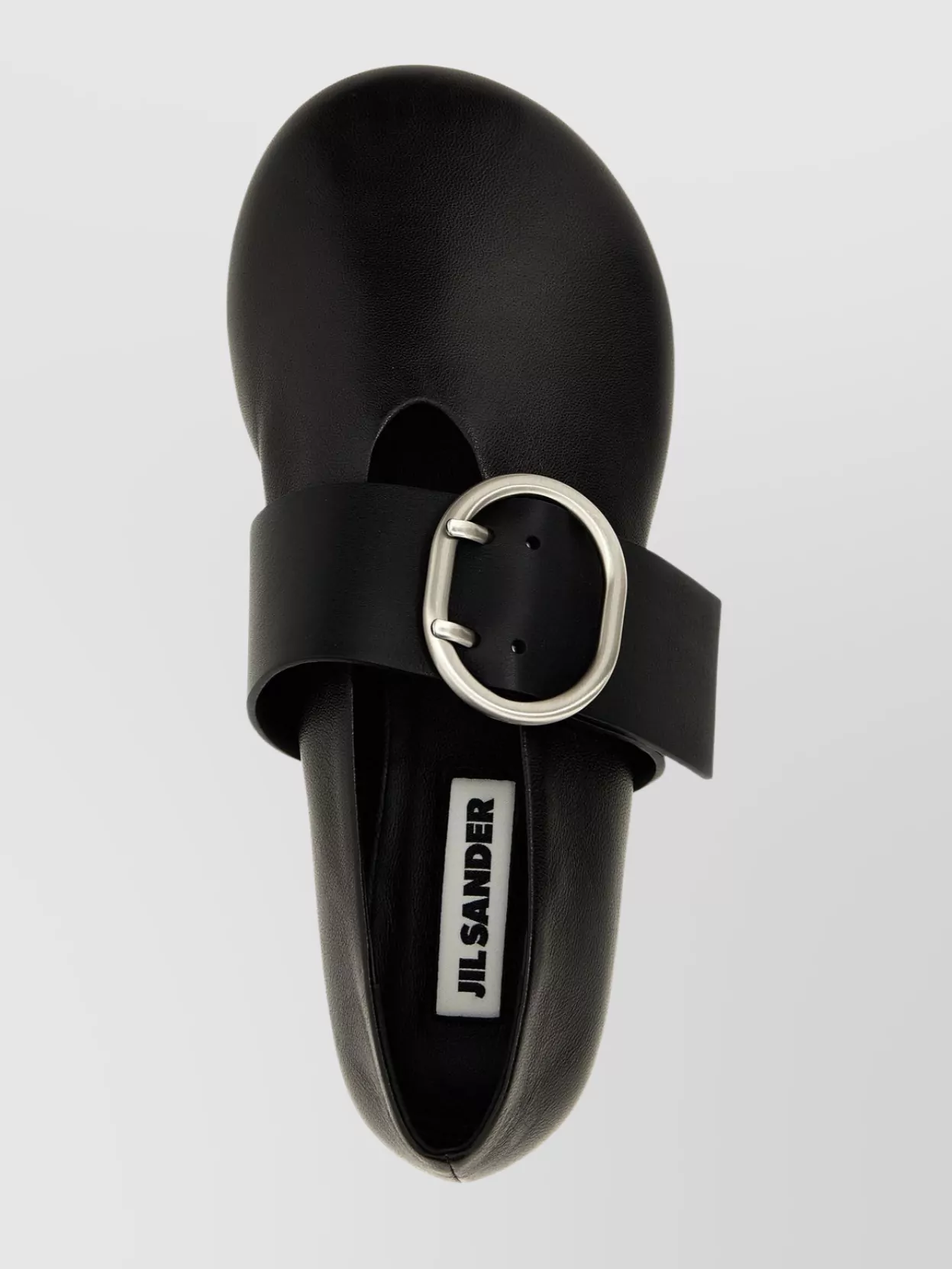 Jil Sander Buckle Ballet Flats With Round Toe