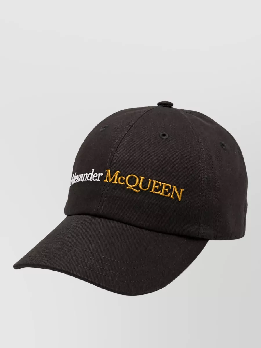 Alexander McQueen cotton logo baseball cap