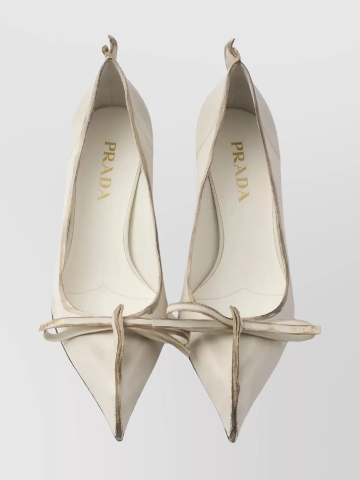 Prada Pointed Toe Pumps Bow Detail
