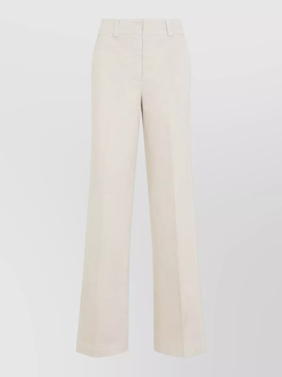 Peserico Cotton High-Rise Wide-Leg Trousers