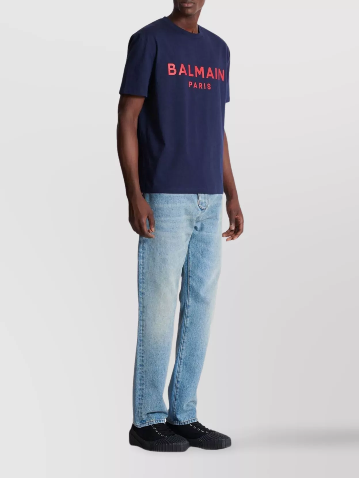 Balmain Paris Print T-Shirt Short Sleeves