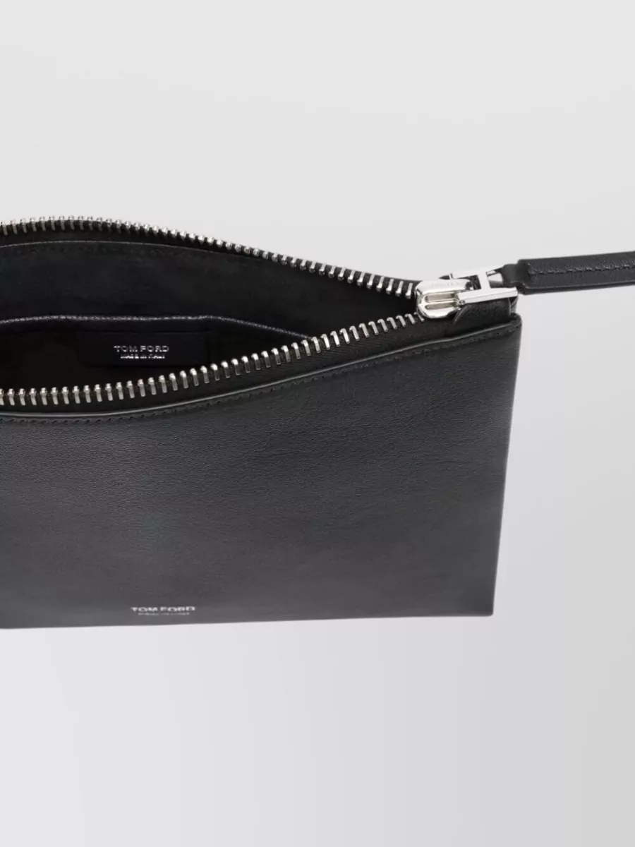 Tom Ford Grain Leather Wallet Wrist Strap Detail