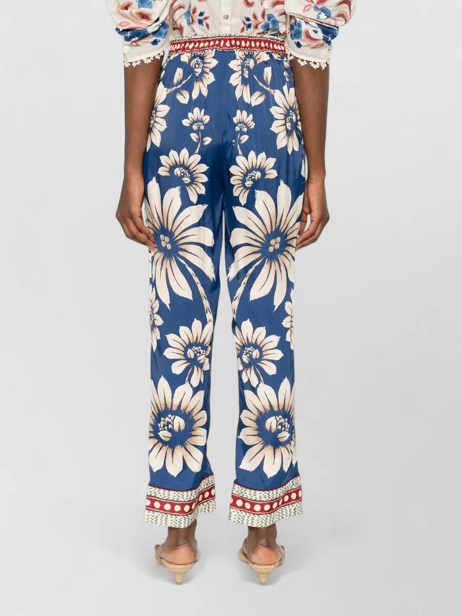 Farm Rio Floral-Print Relaxed-Fit Wide-Leg Trousers