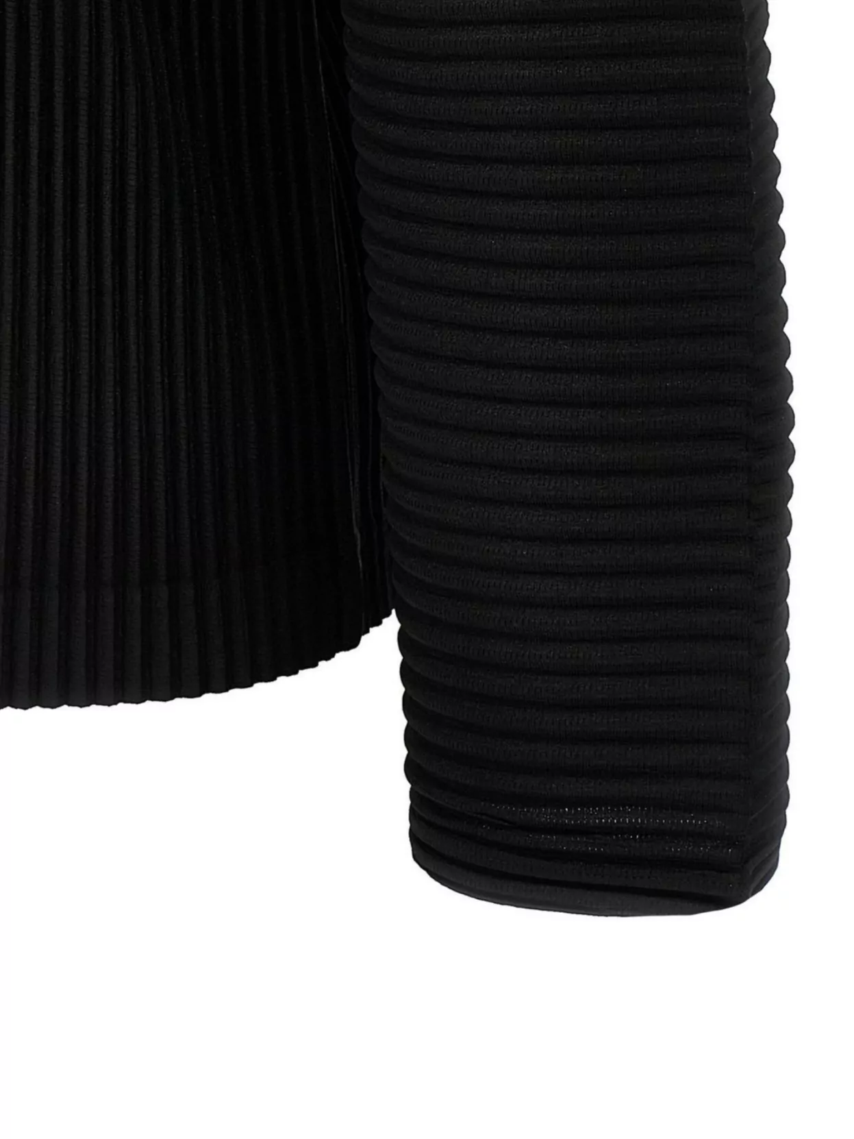 Issey Miyake Ribbed Texture Crew Neck Long Sleeves