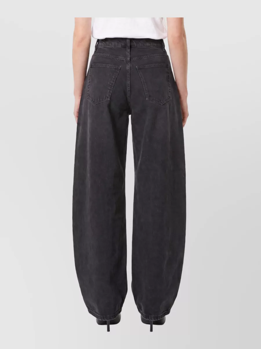The Frankie Shop High-Rise Barrel-Leg Jeans