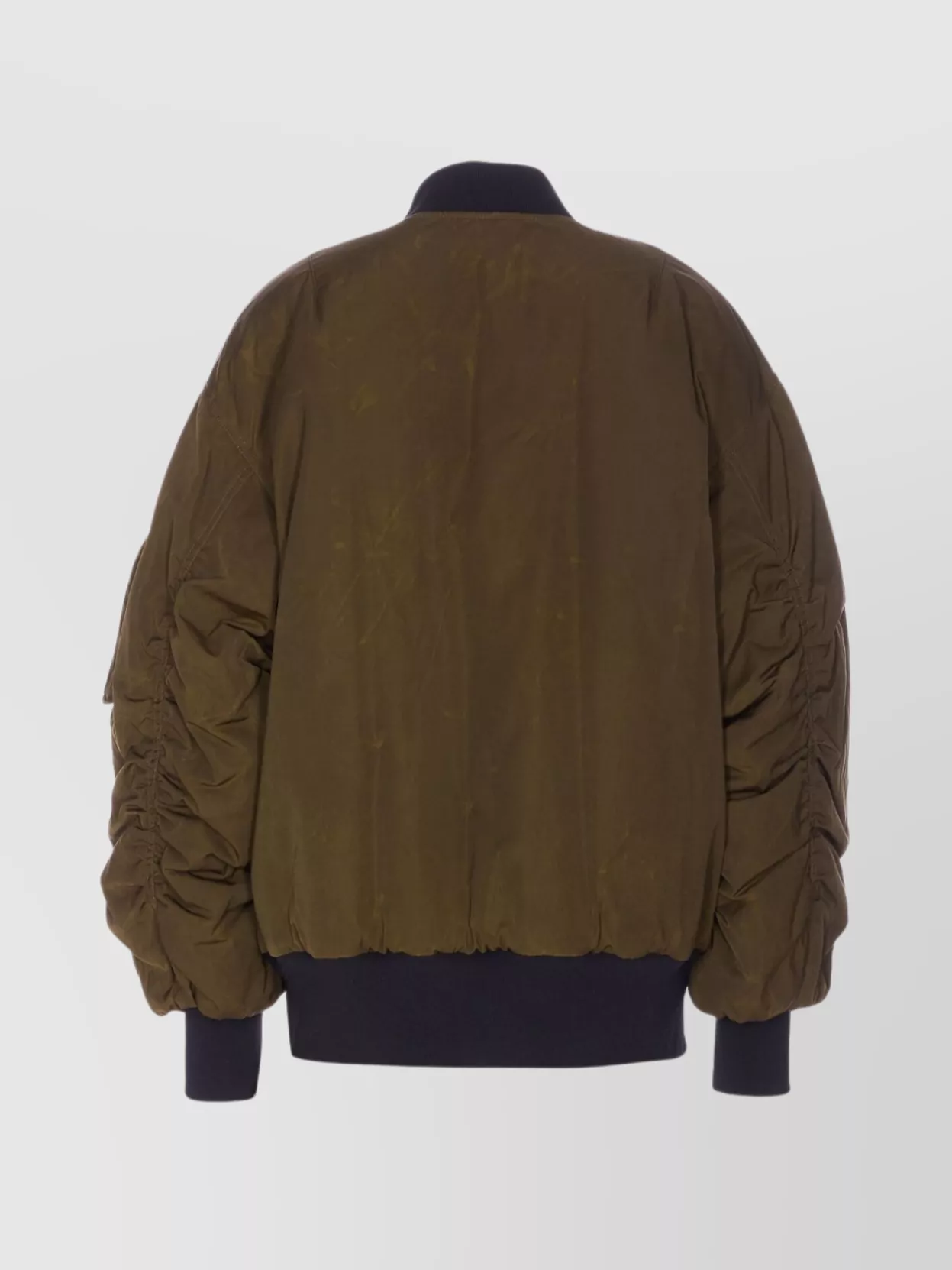 Dolce & Gabbana Down Jacket With Crewneck And Pockets In Brown