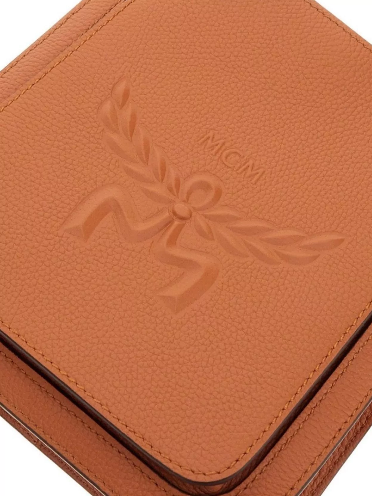 Mcm Mini Himmel Crossbody Bag In Caramel Leather