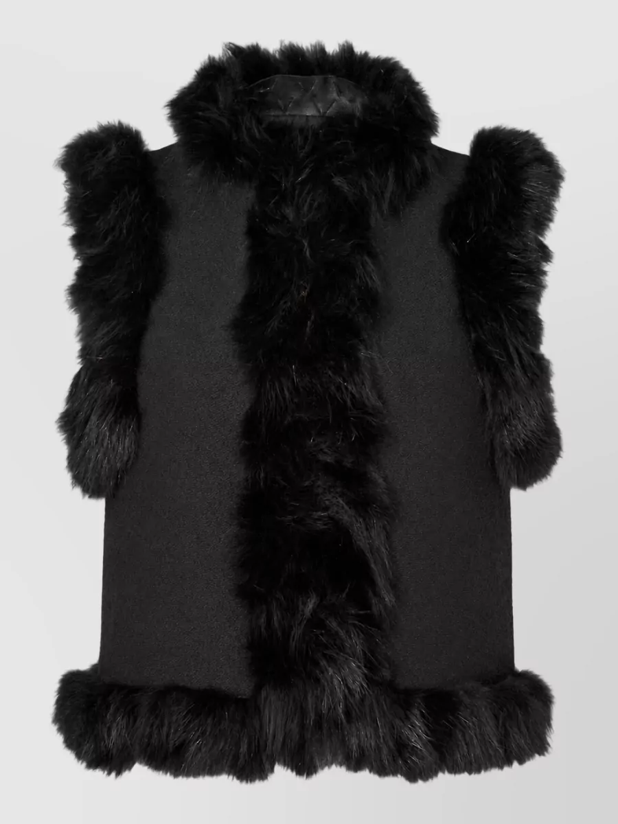 Fendi wool bouclé cropped gilet
