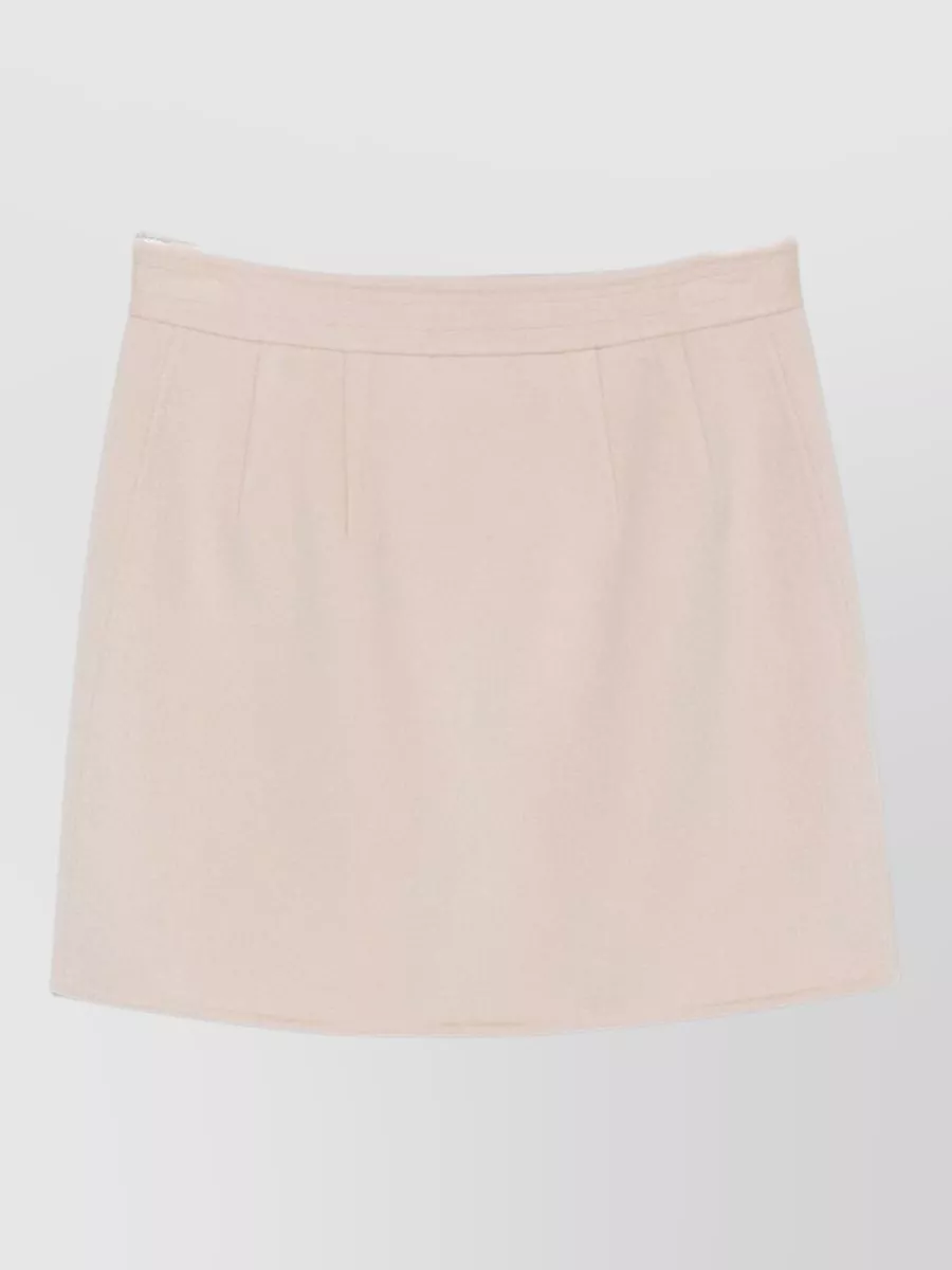 Semicouture wool high-rise straight skirt