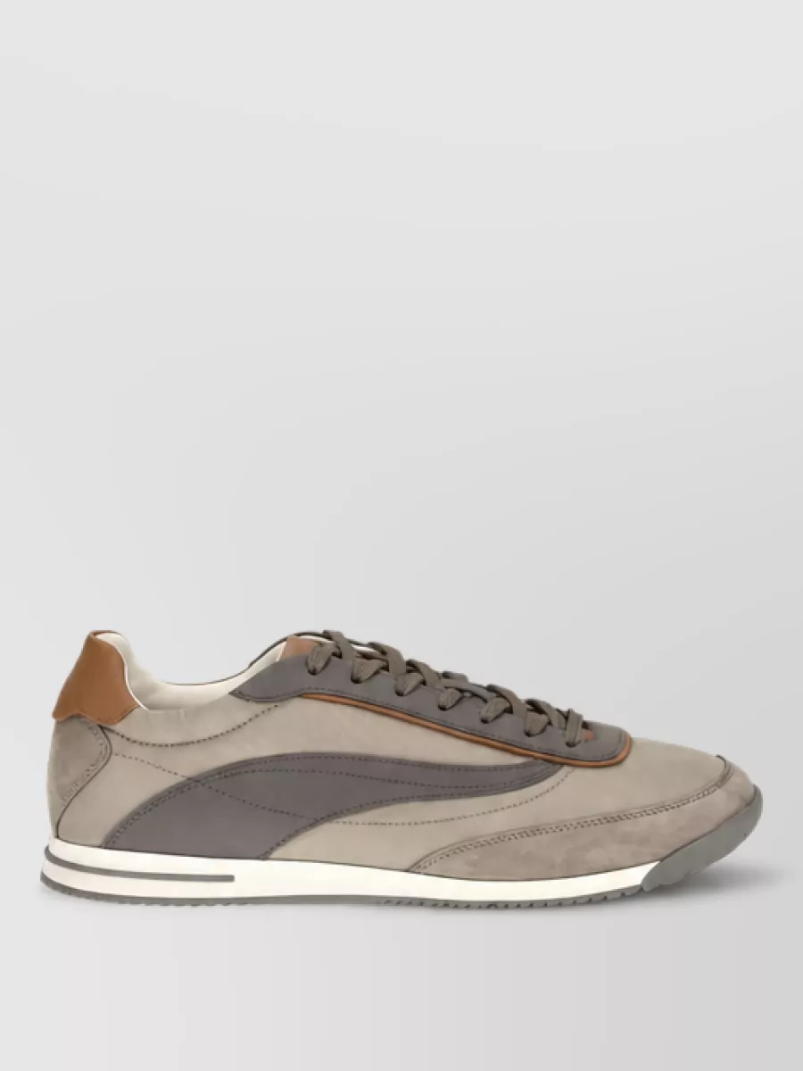 Brunello Cucinelli Suede Leather Low Top Sneakers