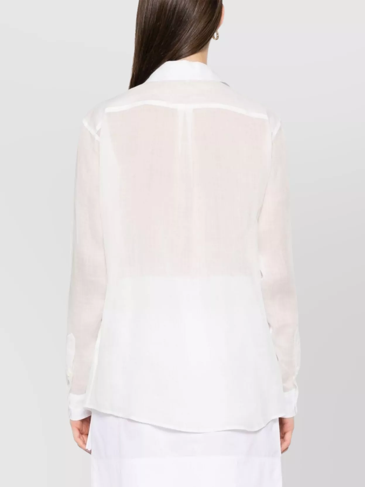Totême Sheer Fabric Long Sleeve Top