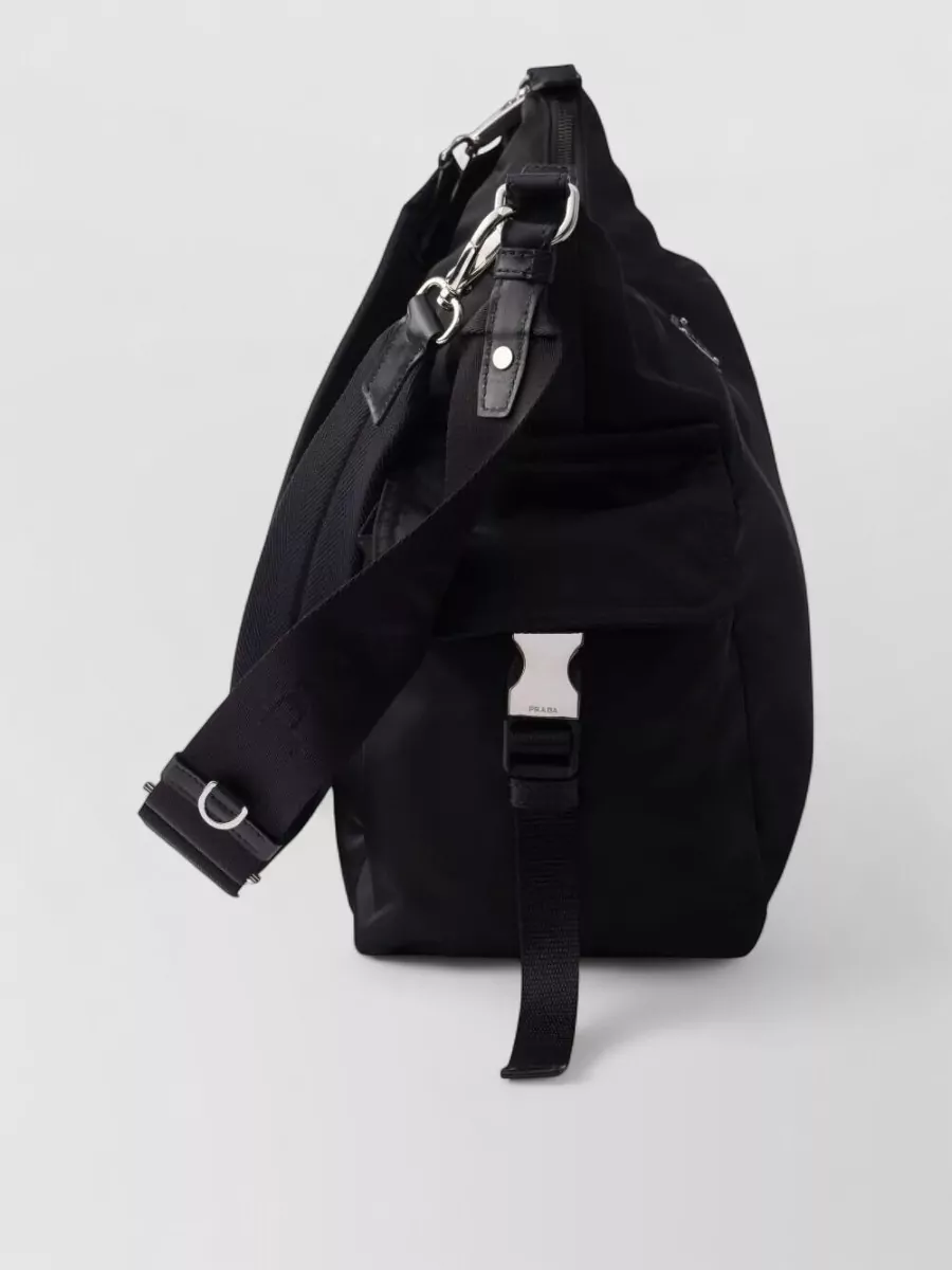Prada Explore Triangle Logo Nylon Messenger Bag