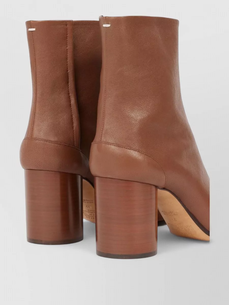 Maison Margiela Leather Tabi Ankle Boots