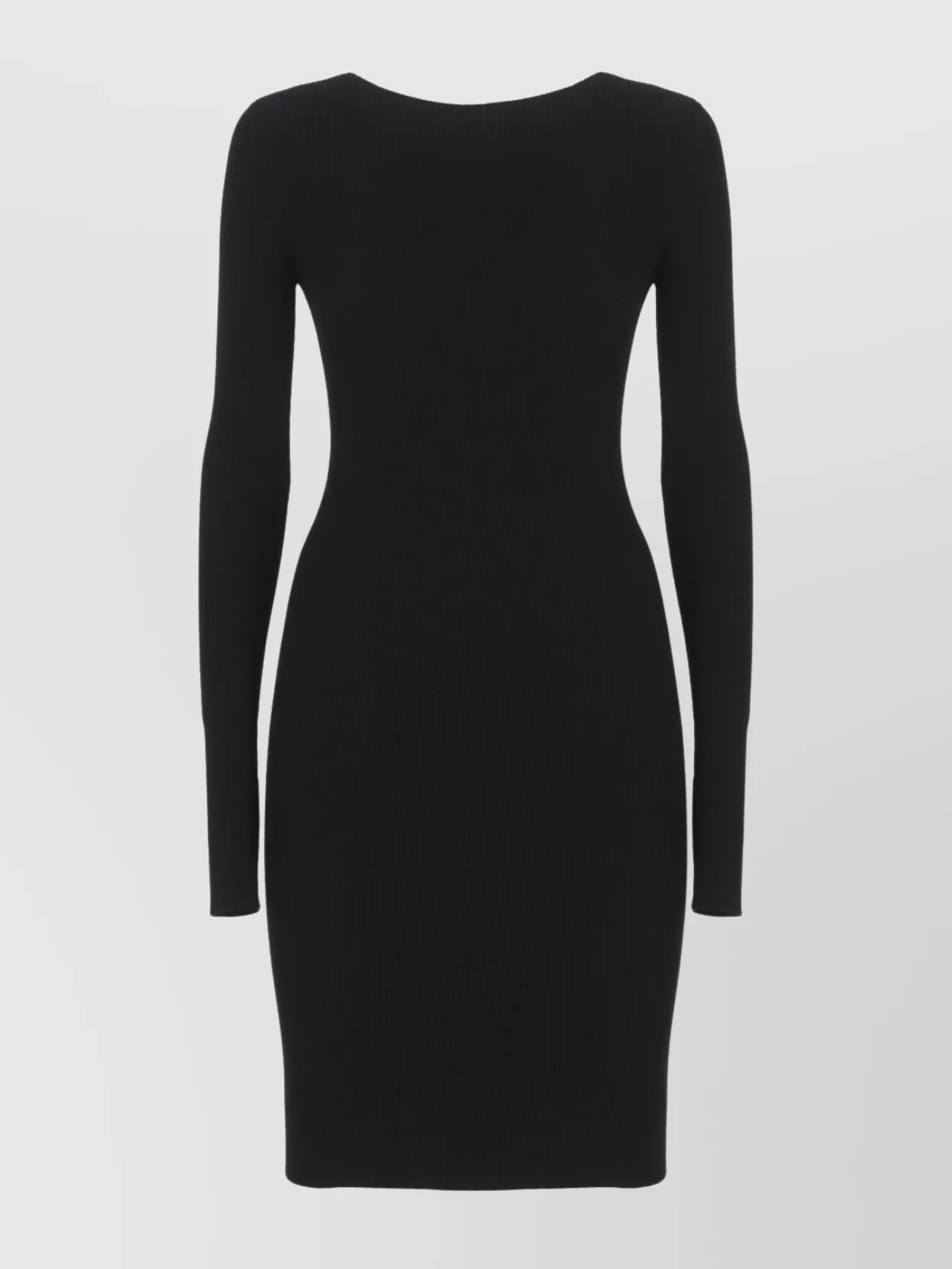 Rick Owens Bodycon Dress With Long Sleeves And Open Back In Black