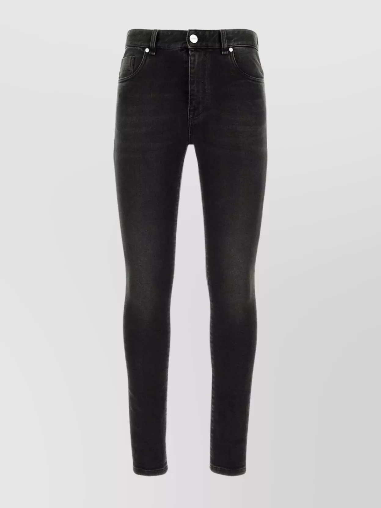 Shop Fendi Slim Fit Denim Trousers In Black