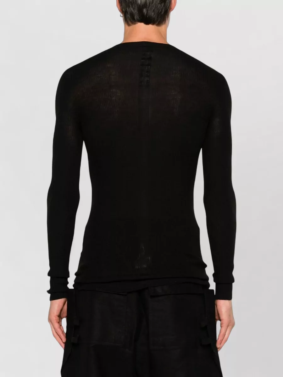 Rick Owens Merino Wool Slim Ribbed Long-Sleeve T-Shirt