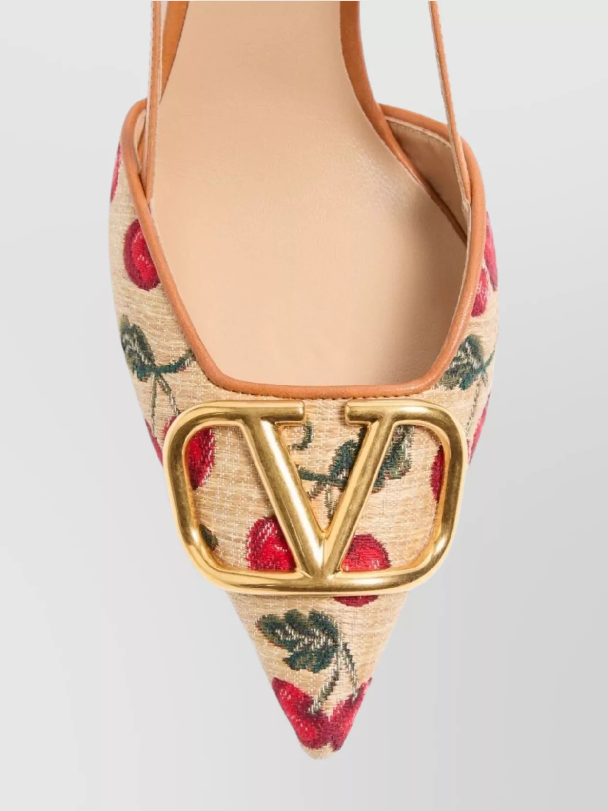 Valentino Garavani Floral Patterned Sling Back Stiletto Pumps